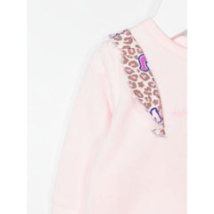 Animal Print Ruffle Trim Overall Set