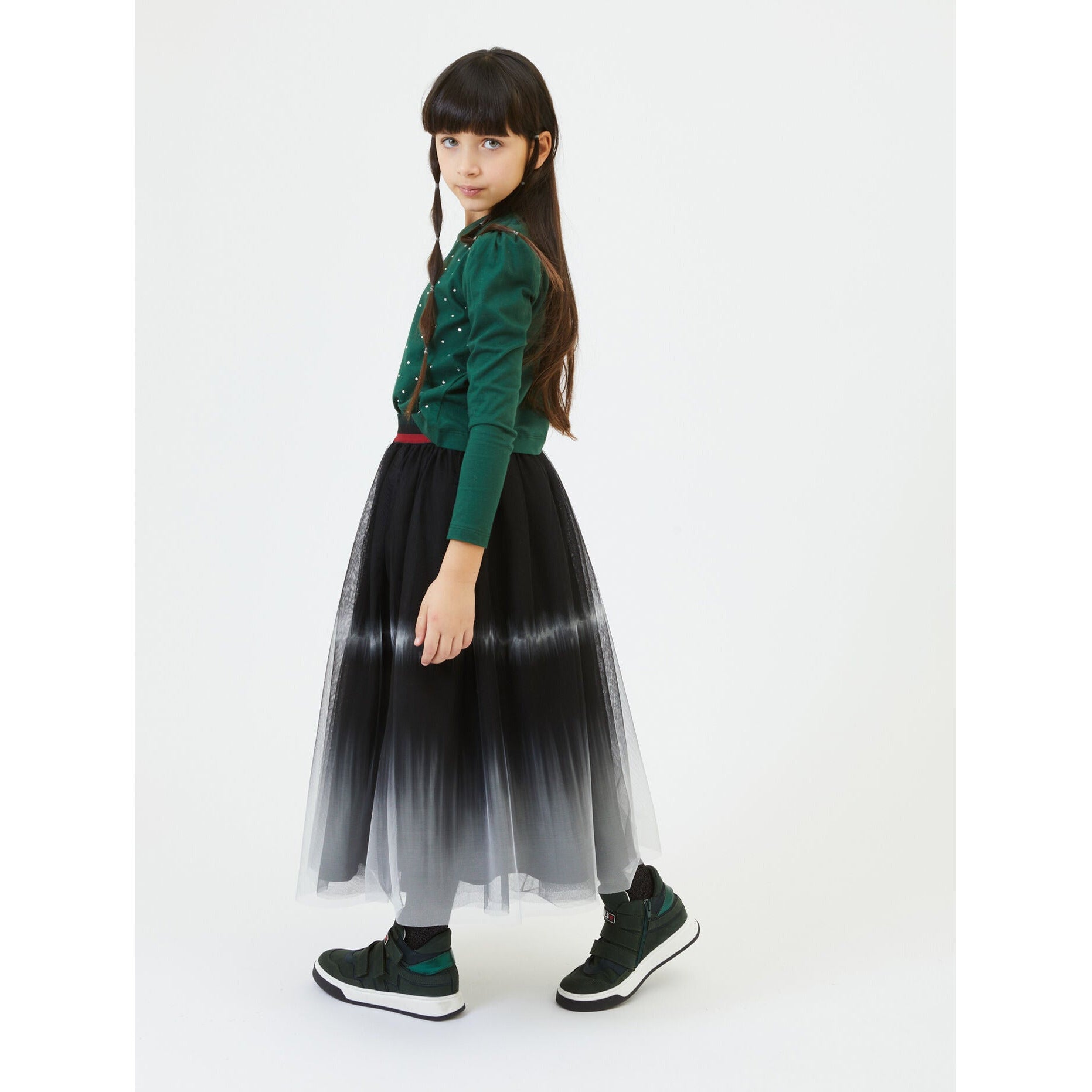 Long Tie Dye Tulle Skirt