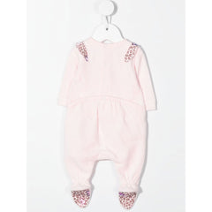 Animal Print Ruffle Trim Overall Set