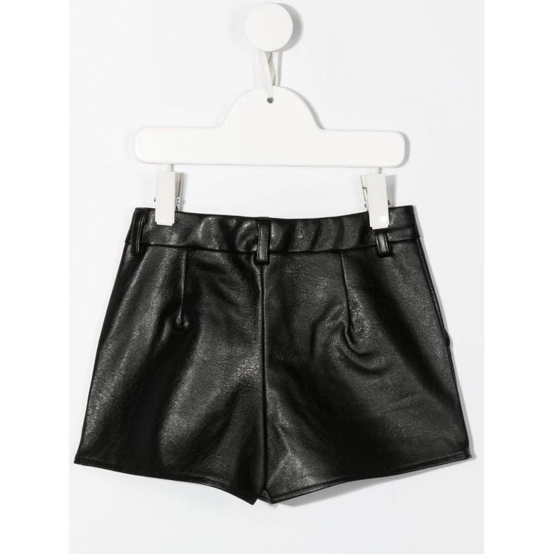 HIGH WAIST FAUX LEATHER SHORTS