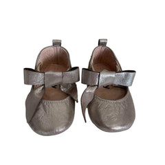 Rosebud Leather Shoes - Champagne