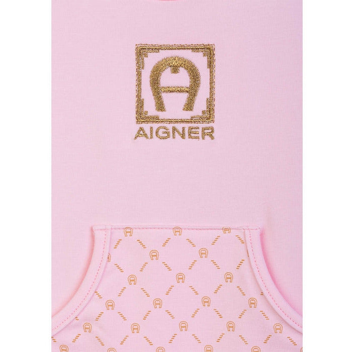Cotton Overall Set With Logo Print