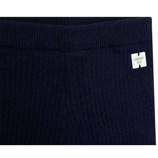 Navy Ribbed Leggings
