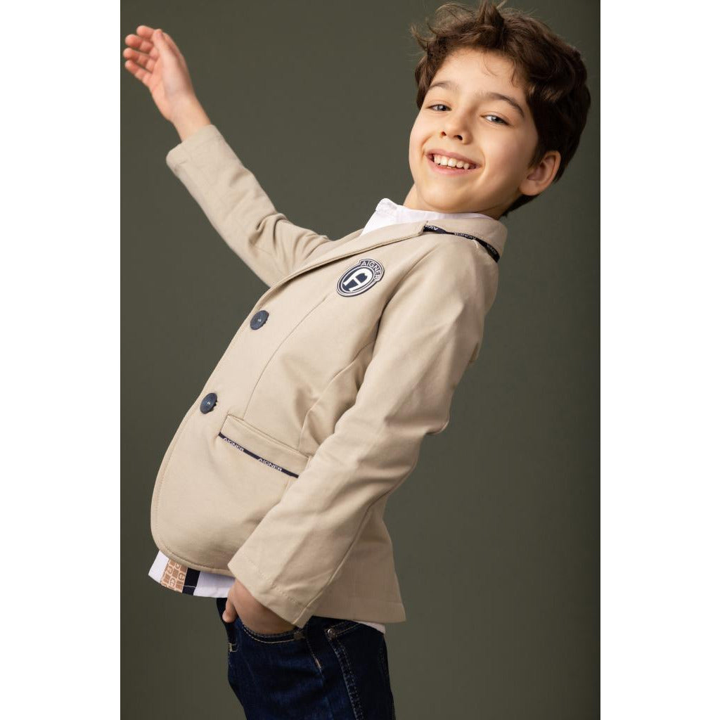 BOYS JERSEY LOGO BLAZER