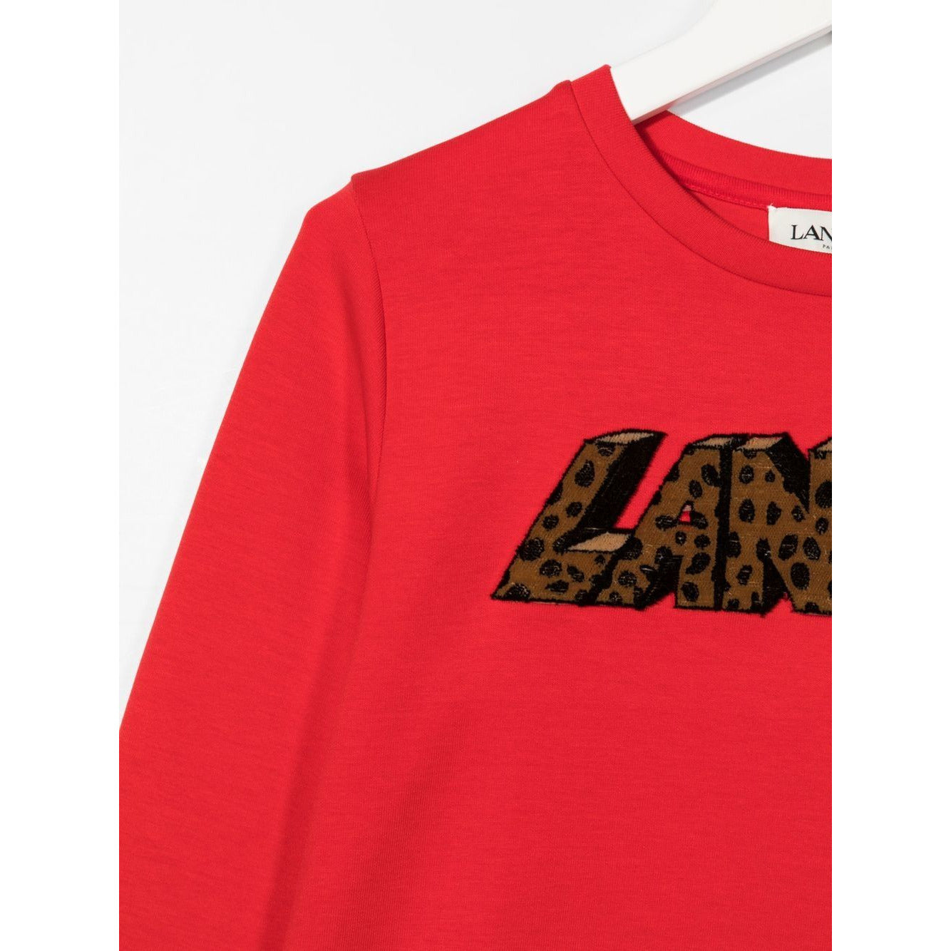 LEOPARD LOGO EMBROIDERED SWEATER