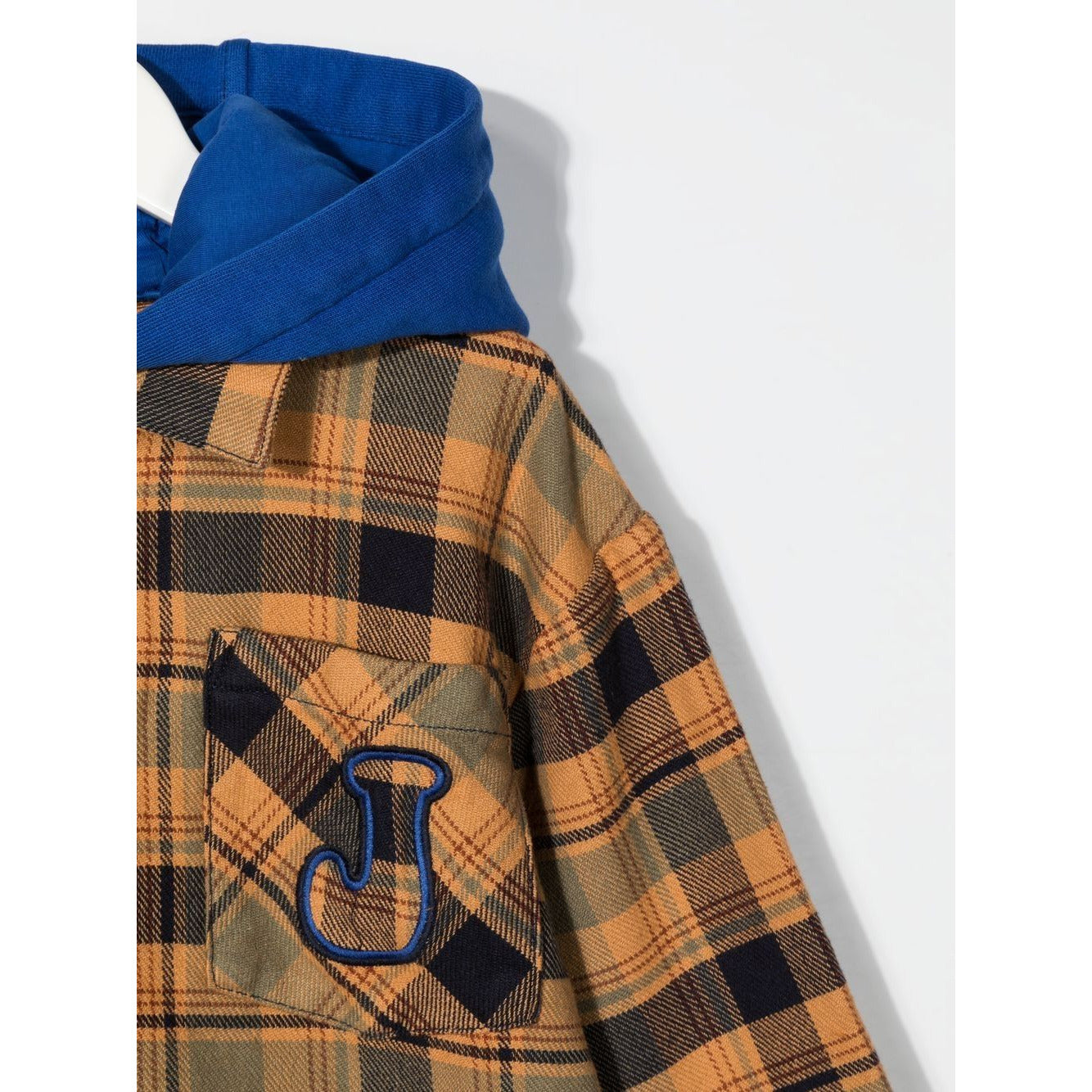 Logo Embroidered Checked Jacket