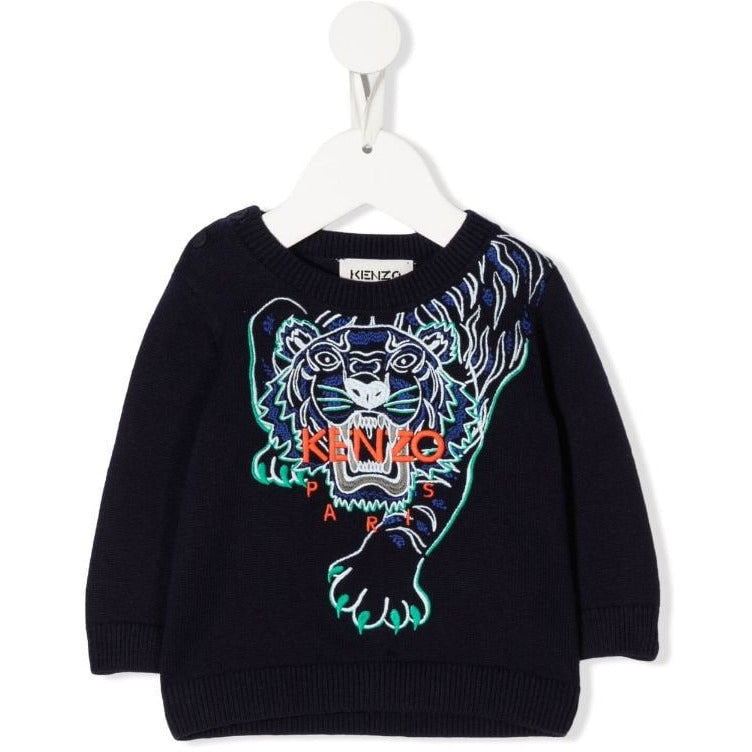 SEASONAL TIGER EMBROIDERED SWEATER