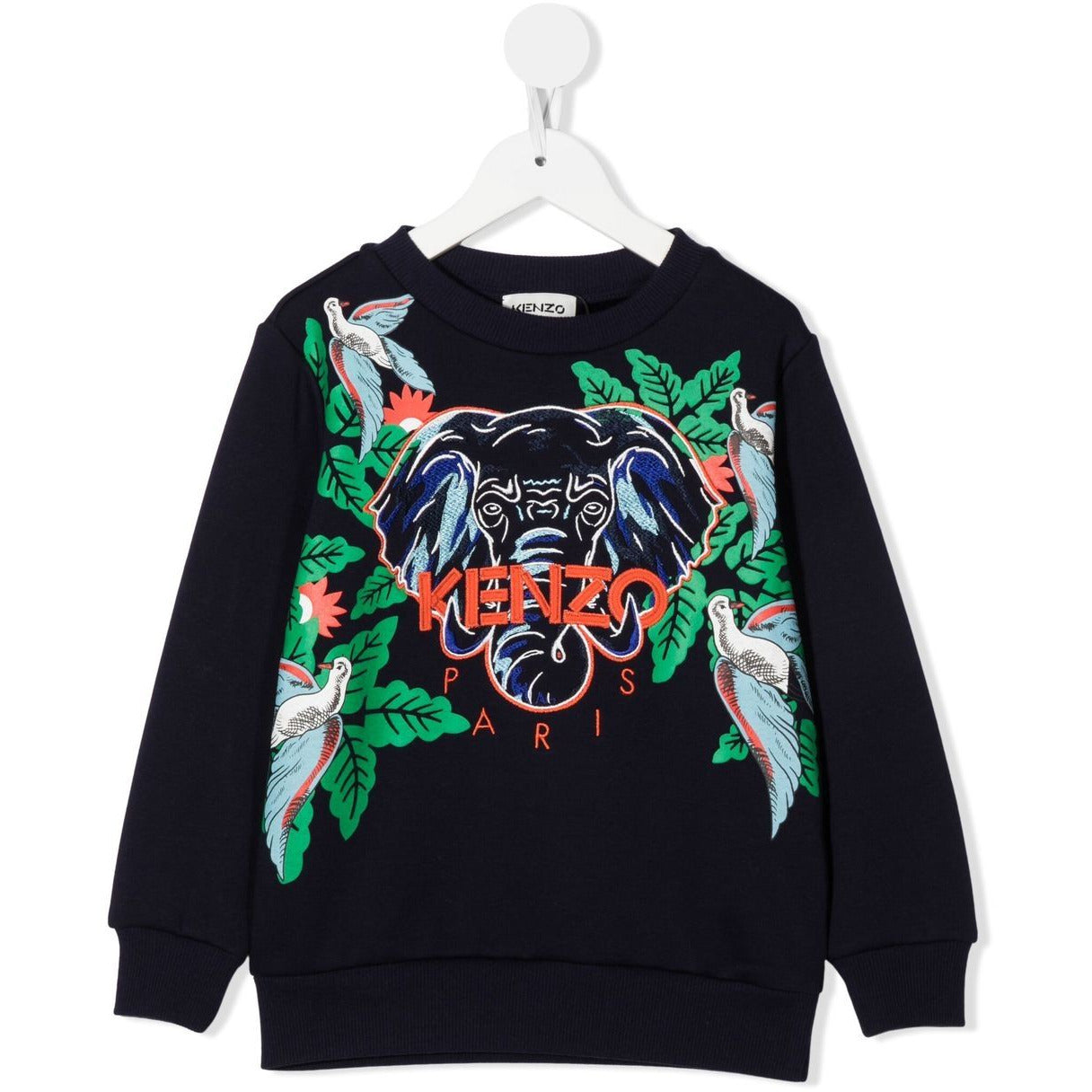 ELEPHANT MOTIF EMBROIDERED SWEATER