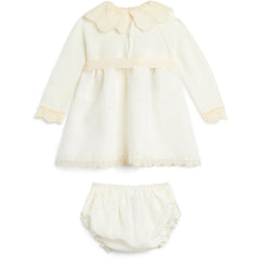 SCALLOP COLLAR BOW DETAIL
