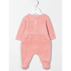 Elephant Embroidered Velvet Overall