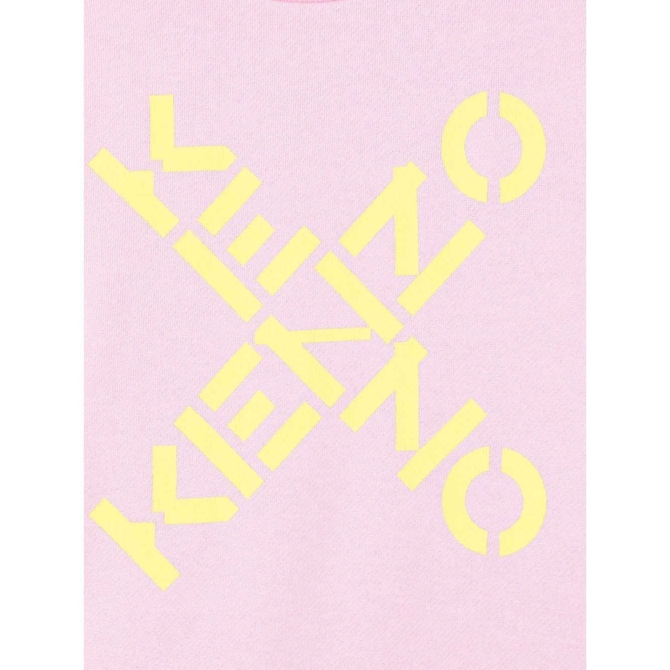 Cross Over Logo Print Sweatshirt Dress