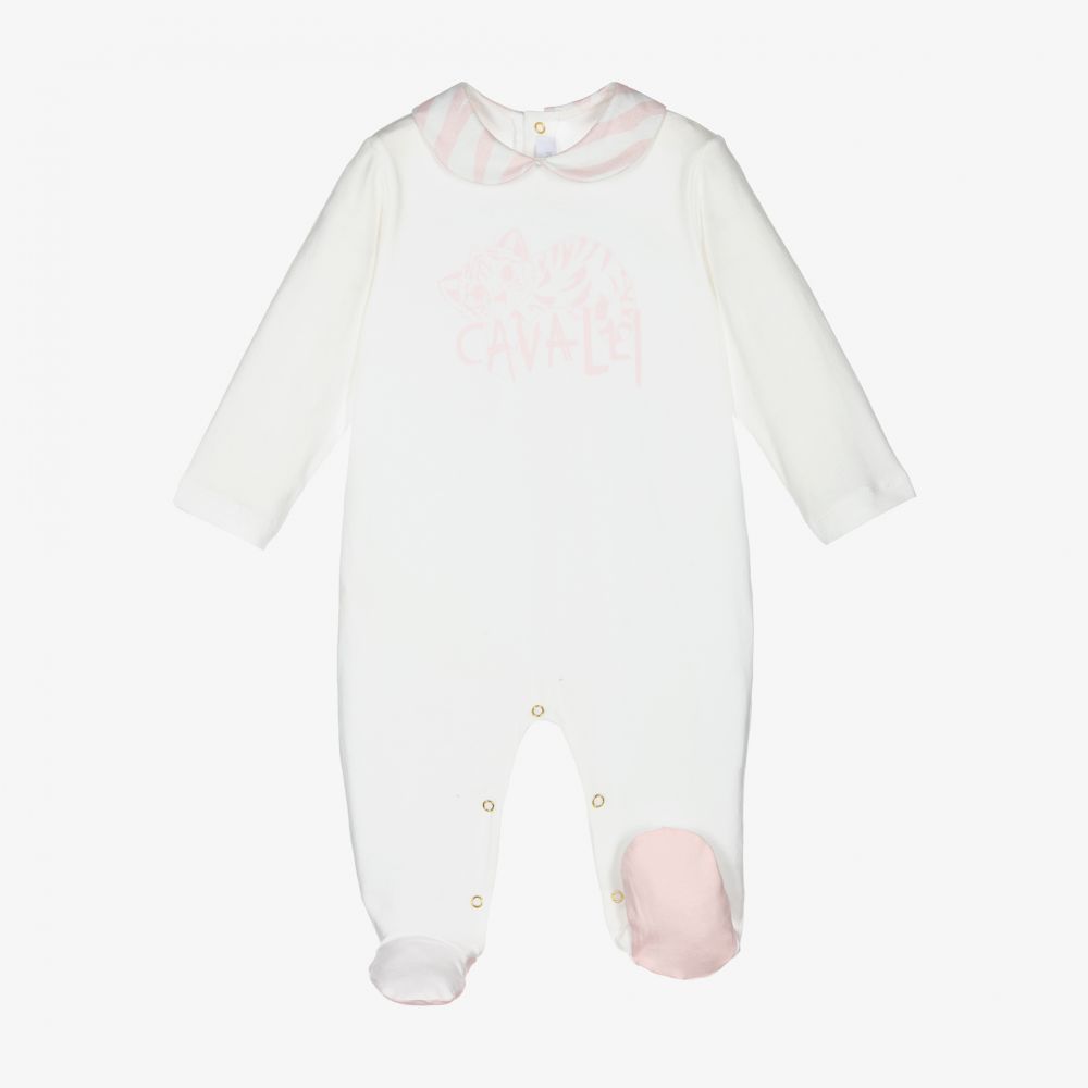 Ivory And Baby Pink Overall Set